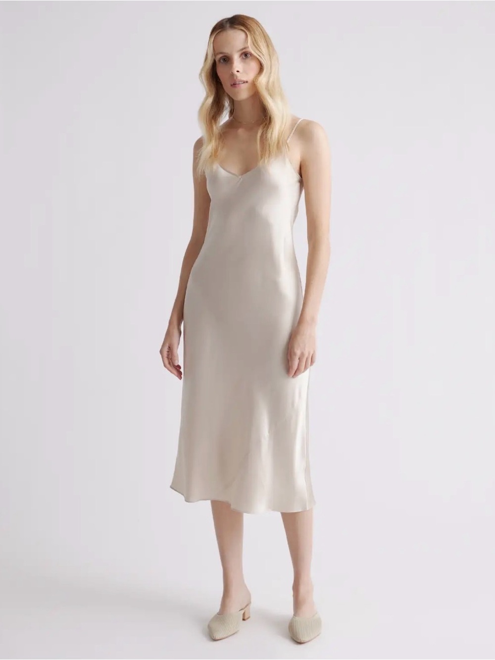 Quince 100% Washable Silk Slip Dress